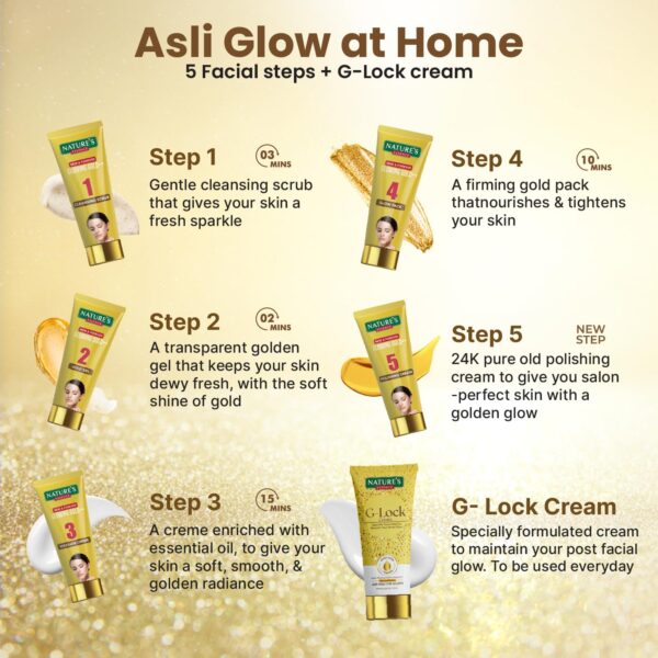 Nature's Essence Glowing Gold++ Facial Kit for Women