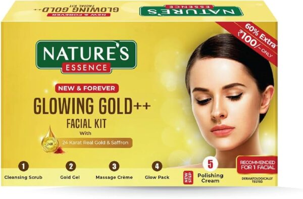 Nature's Essence Glowing Gold++ Facial Kit for Women
